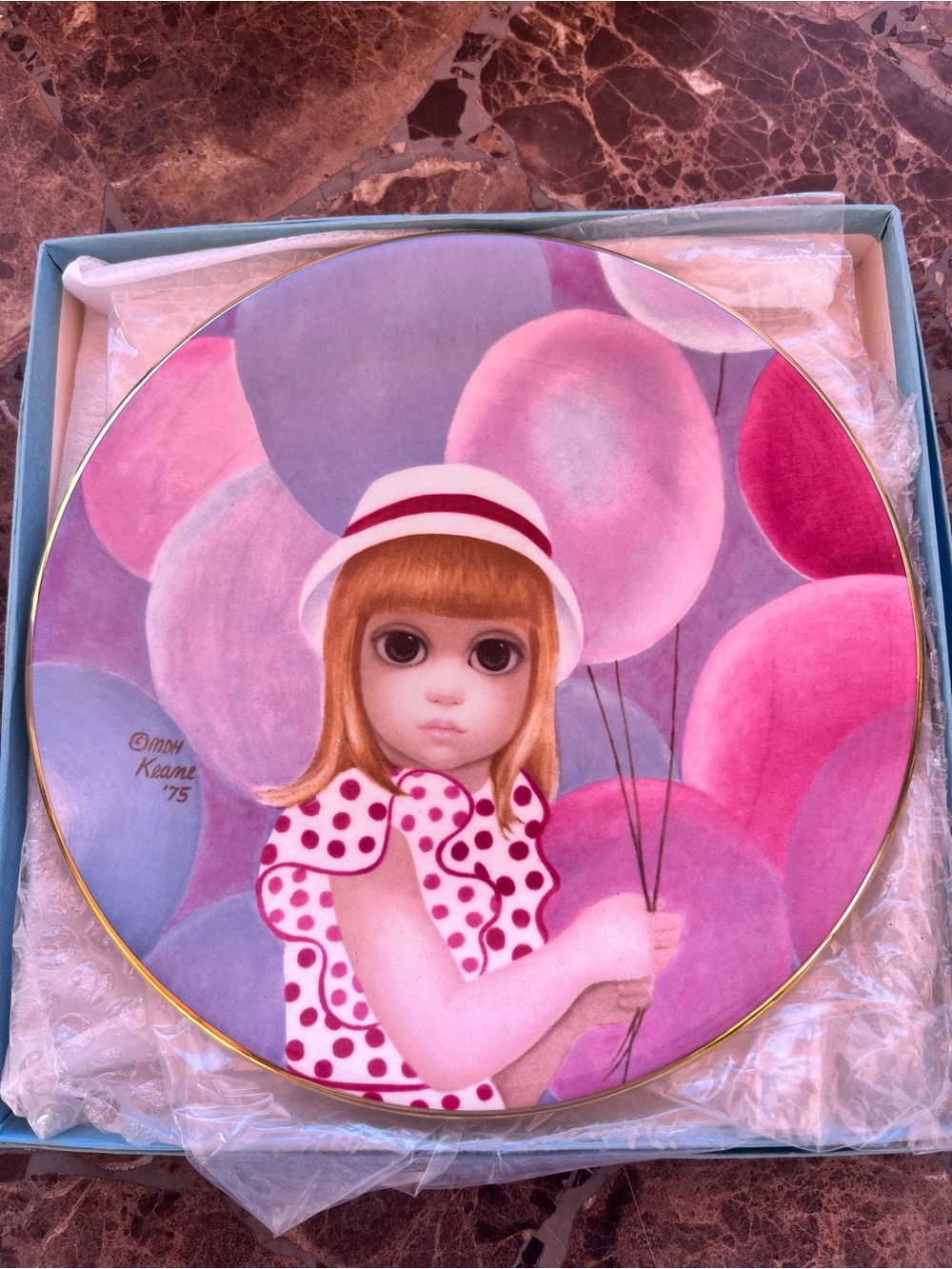 “The Balloon Girl” collector plate Margaret Keane 1976